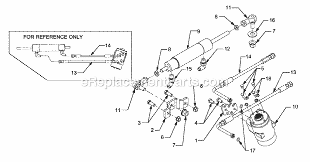Lower Power Steering Diagram and Parts List for GT3204 14A-671-710 Cub Cadet Lawn Tractor